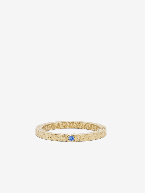 Petite Textured Sapphire Band