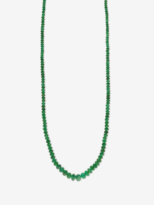 Rich Emerald Bead Necklace