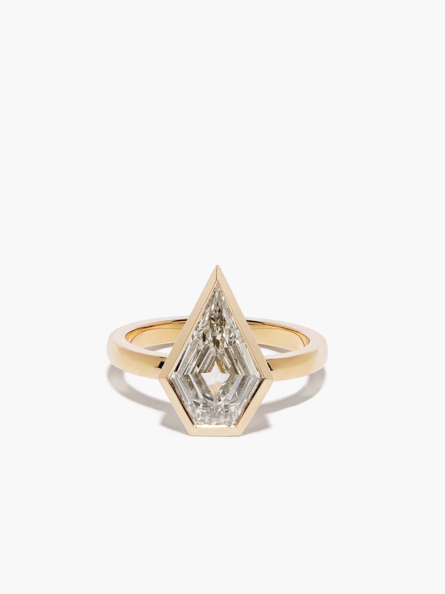 Elongated Shield Diamond Ring – AZLEE Jewelry