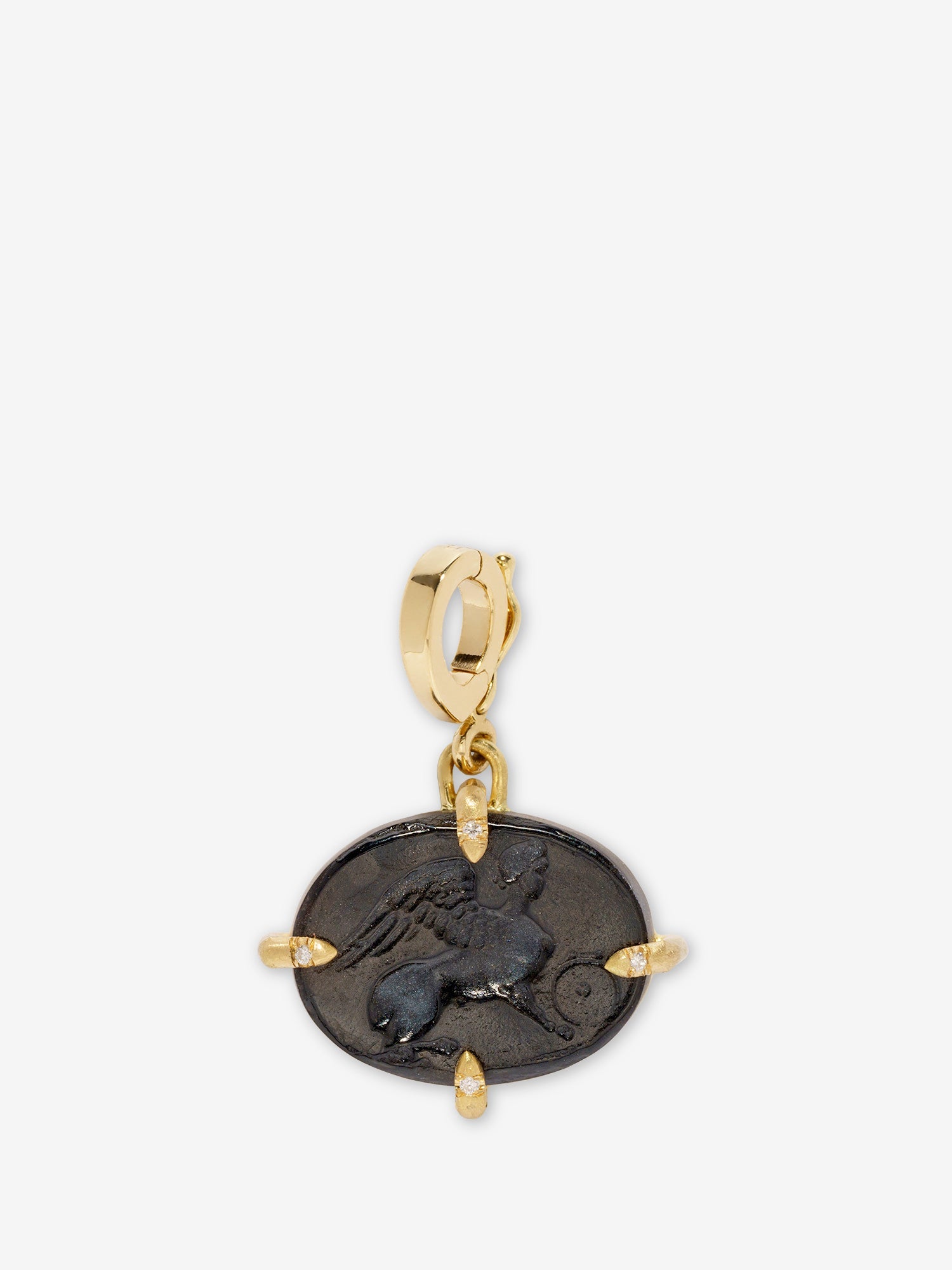 Sphinx Black Venetian Glass Coin