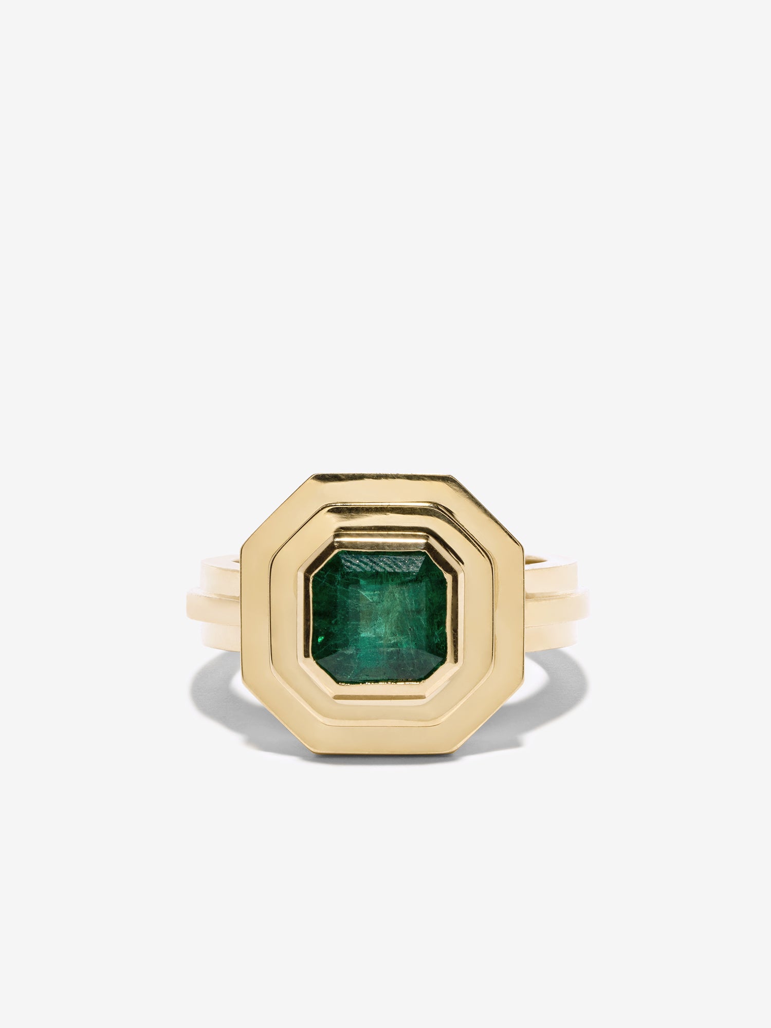 Staircase 2-Tier Square Emerald Ring – AZLEE Jewelry